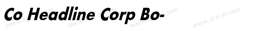 Co Headline Corp Bo字体转换